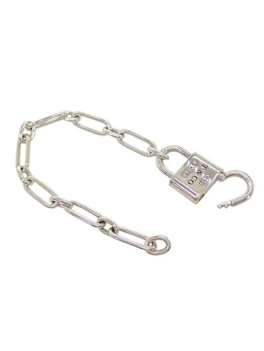 Tiffany & Co Large Double Lock XXL Bracelet Included 925 Sterling Silver